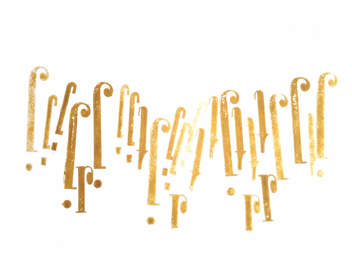 Landschap van letterstempels, korenveld